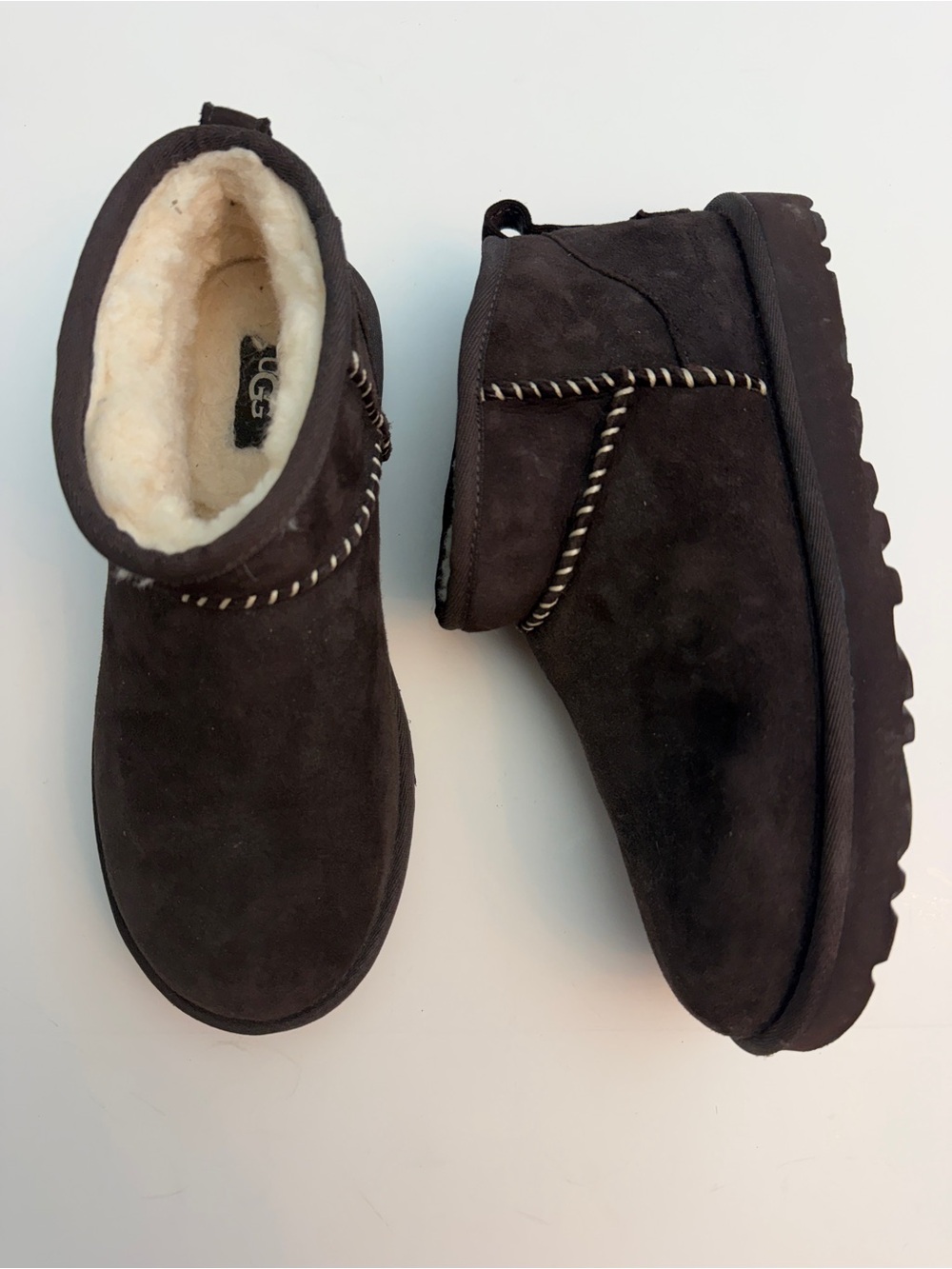 UGG X Madhappy Classic Ultra Mini Boot in 'Chocolate', Size 8